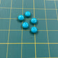Turquoise (Swirl Pattern) Button - Shanked - Approx 12mm