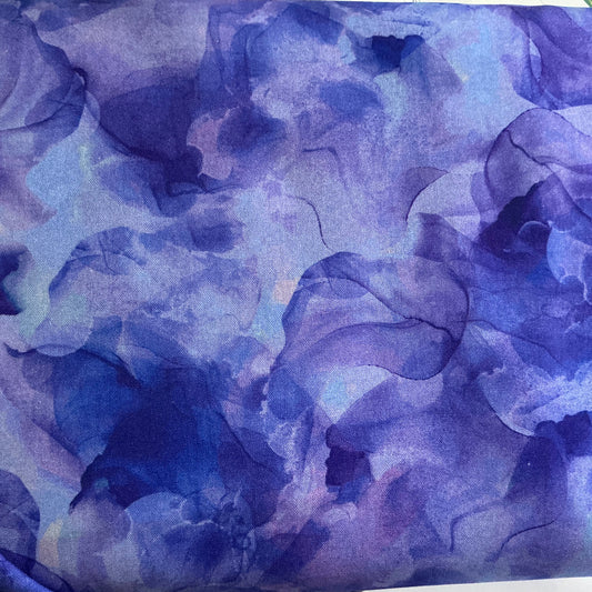 Aura - Blue/Purple Watercolour - Extra Wide 108”