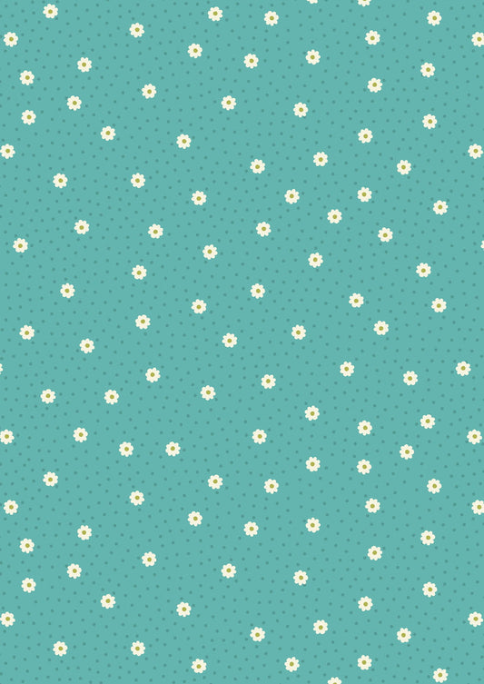 Daisy Dot on Turquoise