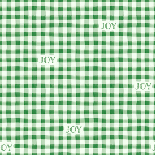 Joy - Emerald Green Gingham - Fa La La - Lewis & Irene