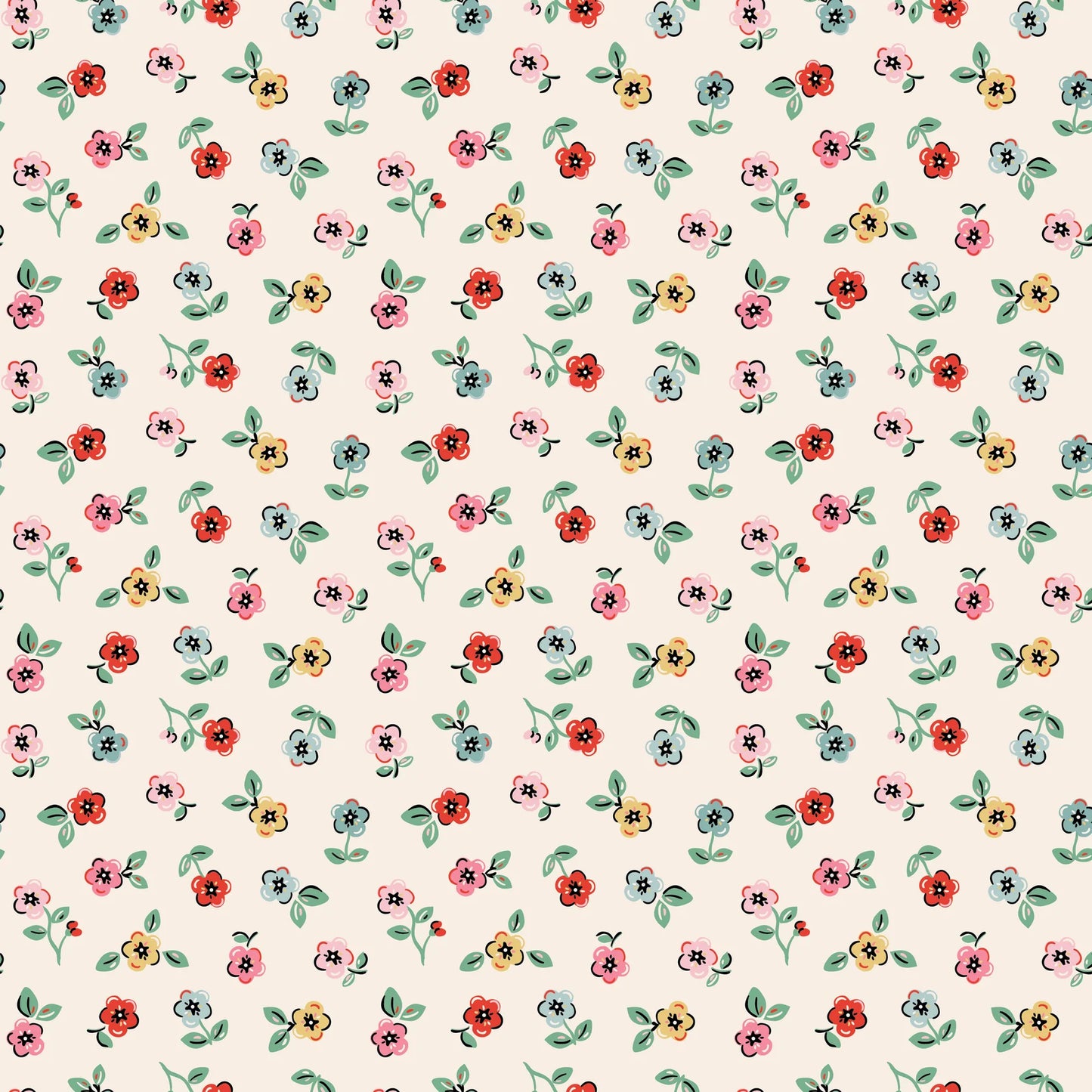 Cheery Florals Cream