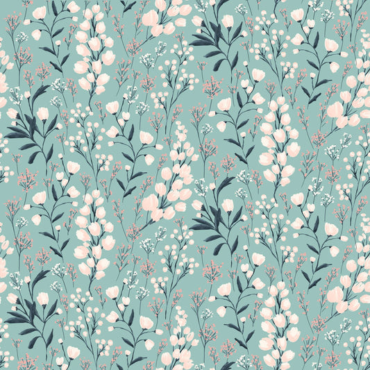 Field of Dreams Teal - Painted Blossoms