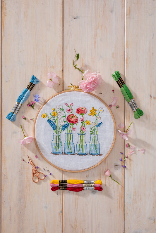 Flower Vases - Cross Stitch Kit