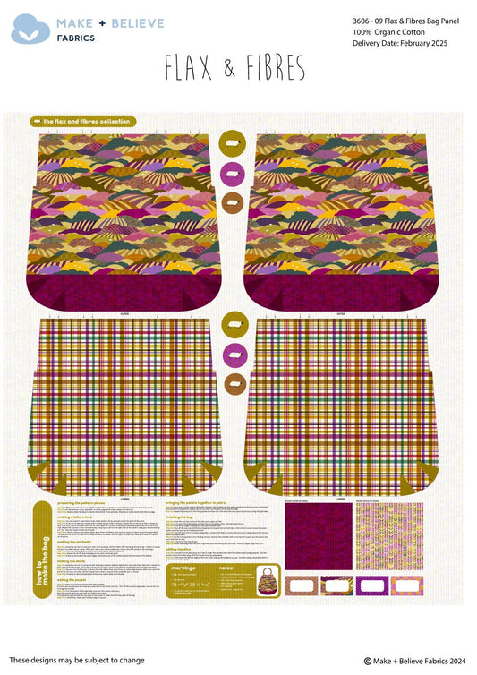 Bag Panel - Flax & Fibres - Sew Pretty Sew Mindful