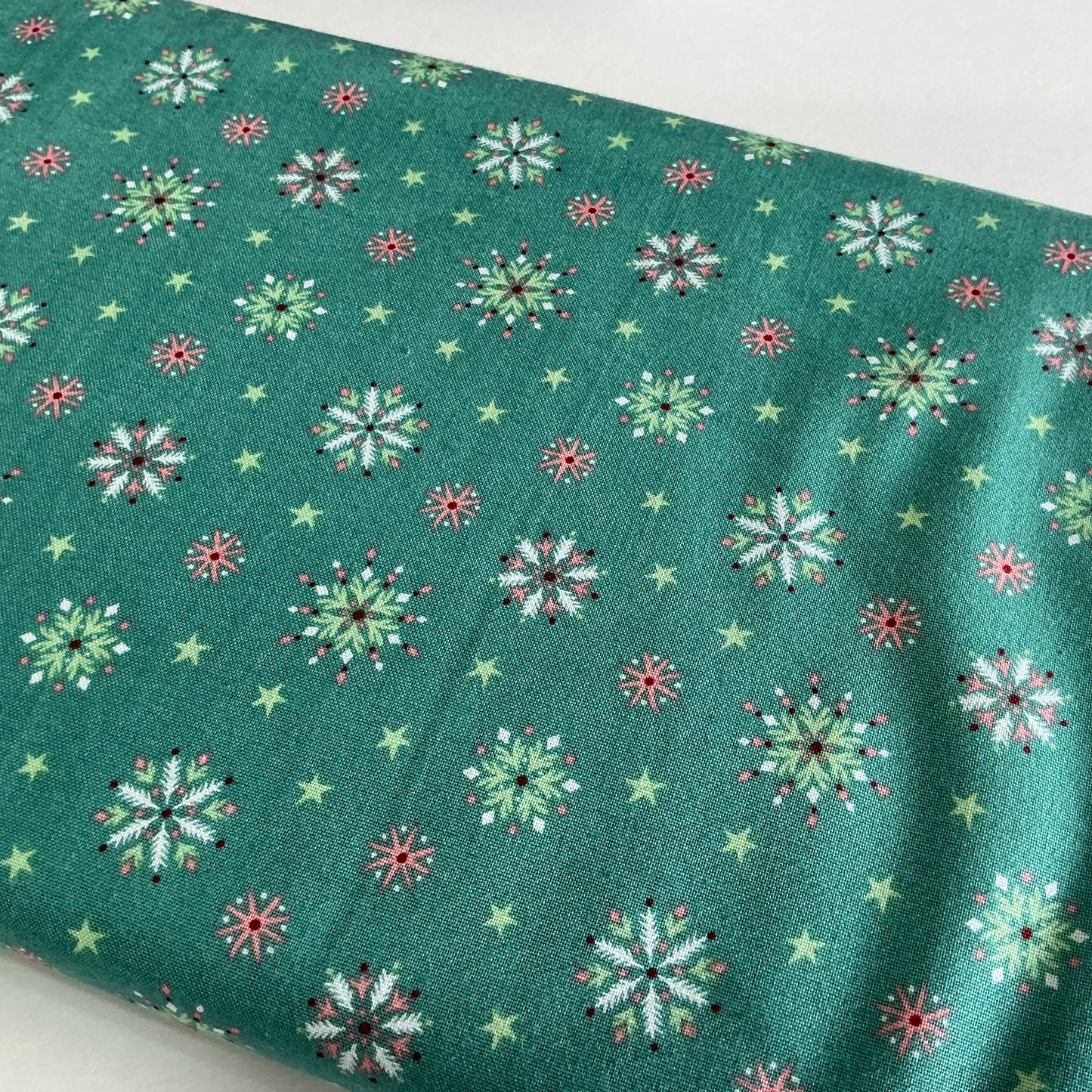 Snowflakes on Teal - Frost & Flurry