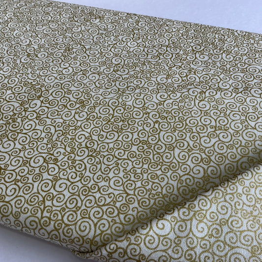 Gold Scroll -  Cream - Good Tidings