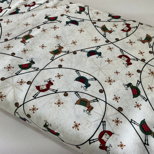 Reindeer & Bells on Cream