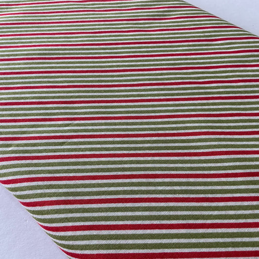 Red, Green & White Diagonal Stripes - Sugarberry