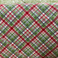 Diagonal Plaid - Green, Red & White - The Christmas Mouse