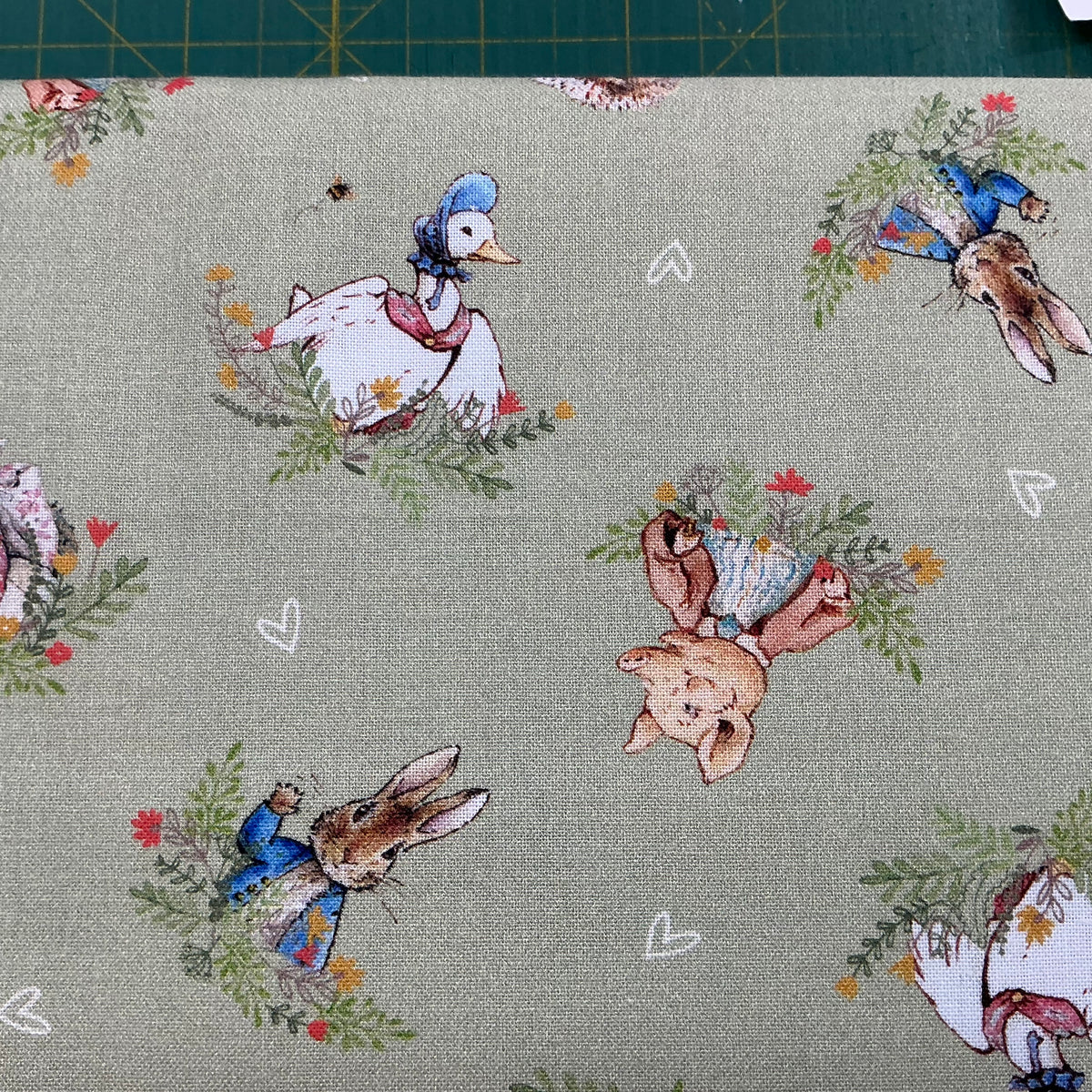 Peter Rabbit Spring Time Collection Joyous Spring - Peter Rabbit - Green – Just Sew Small