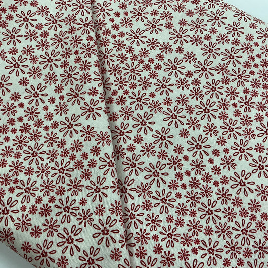 Red Flowers on Cream - Red Velvet
