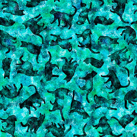 Cats on Turquoise - Feline Fantasia