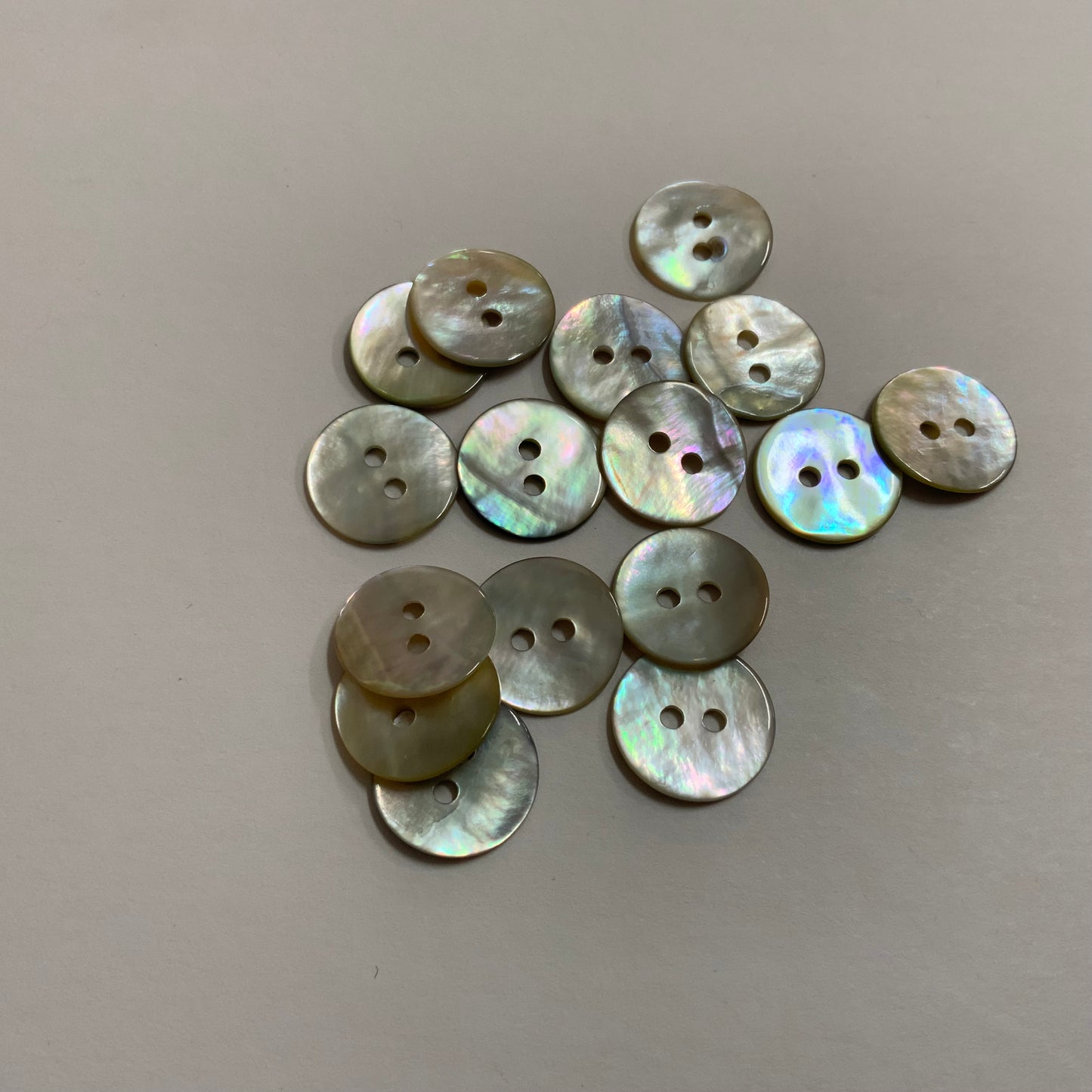 Mother of Pearl Buttons - Natural - 14mm