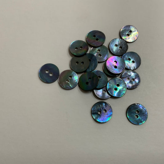 Mother of Pearl Buttons - Blue - 14mm