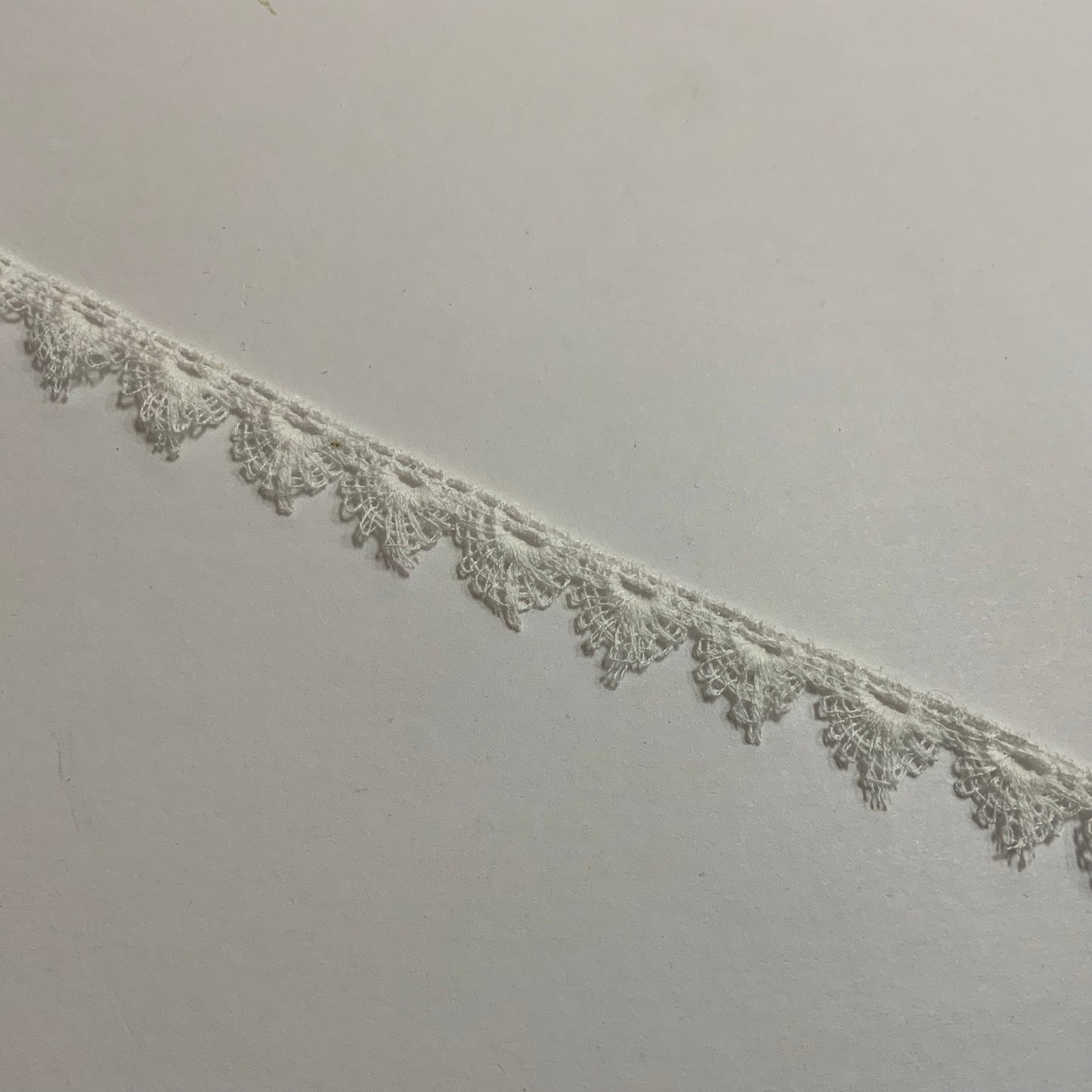 White Cotton Edging Guipure Lace - 12mm
