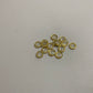 Clear Buttons Gold Glitter Rim - 12mm