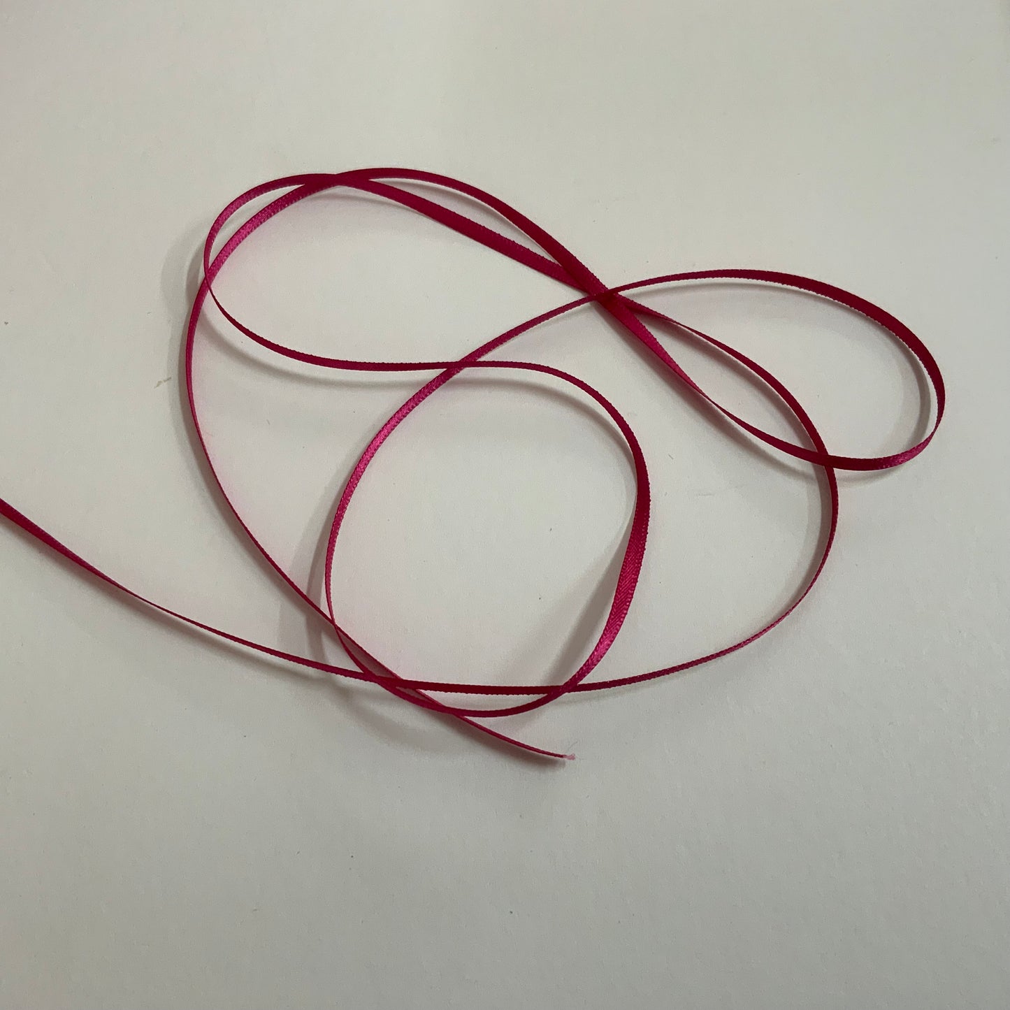 Dark Pink Double Satin Ribbon - 3mm