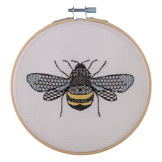 Bee - Blackwork Embroidery Kit