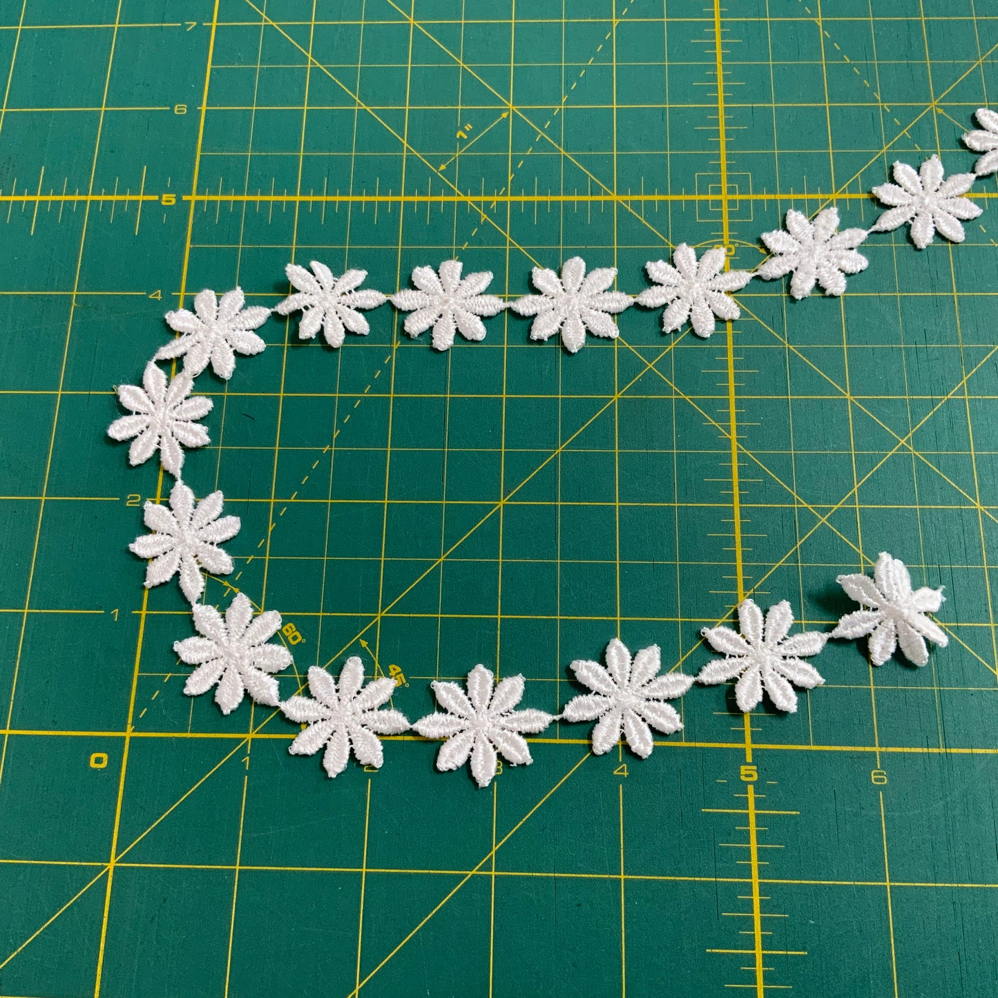 White Daisies Guipure Lace - 25mm