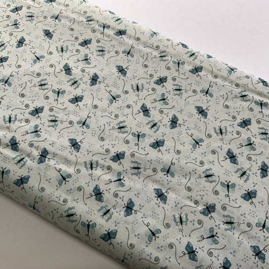 Butterflies on Cream - Something Borrowed Something Blue - Fat Quarter