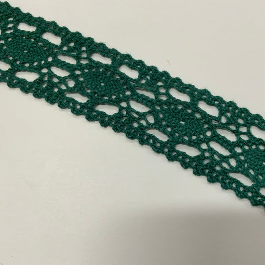 Forest Green Cotton Lace