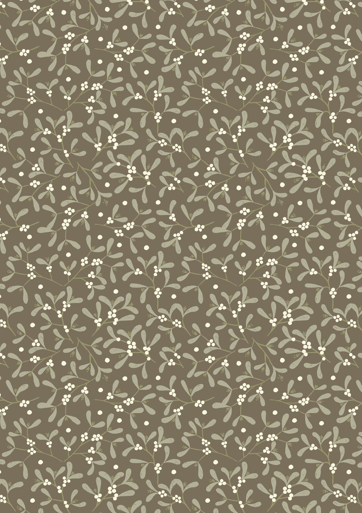 Mistletoe on Dark Taupe