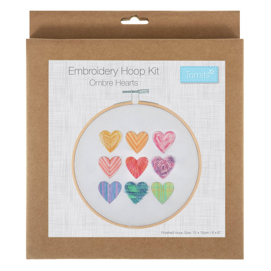 Ombré Hearts - Embroidery Hoop Kit
