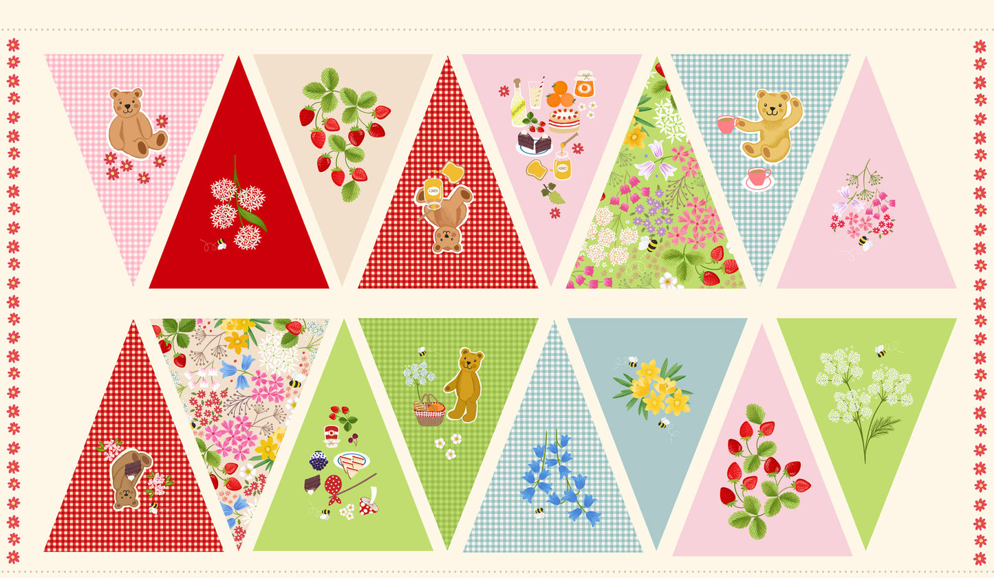 Teddy Bears Picnic - Bunting Panel