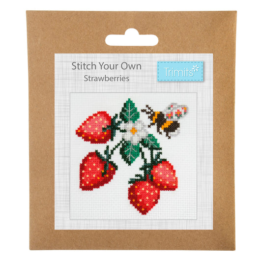 Stitch Your Own Strawberries & Bee - Cross Stitch Kit