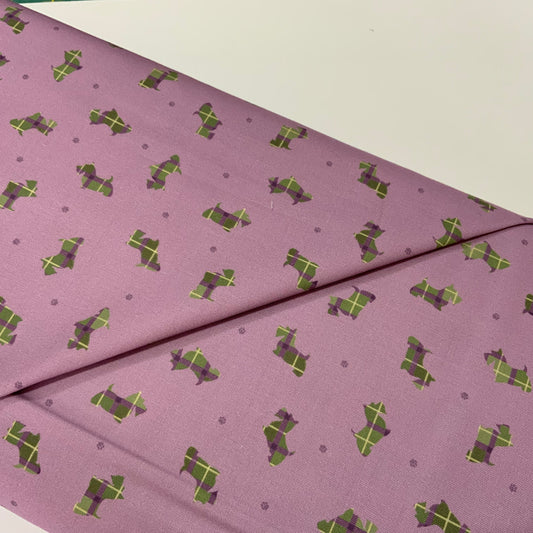 Scottie Dog on Warm Purple - Small Things Celtic Inspired