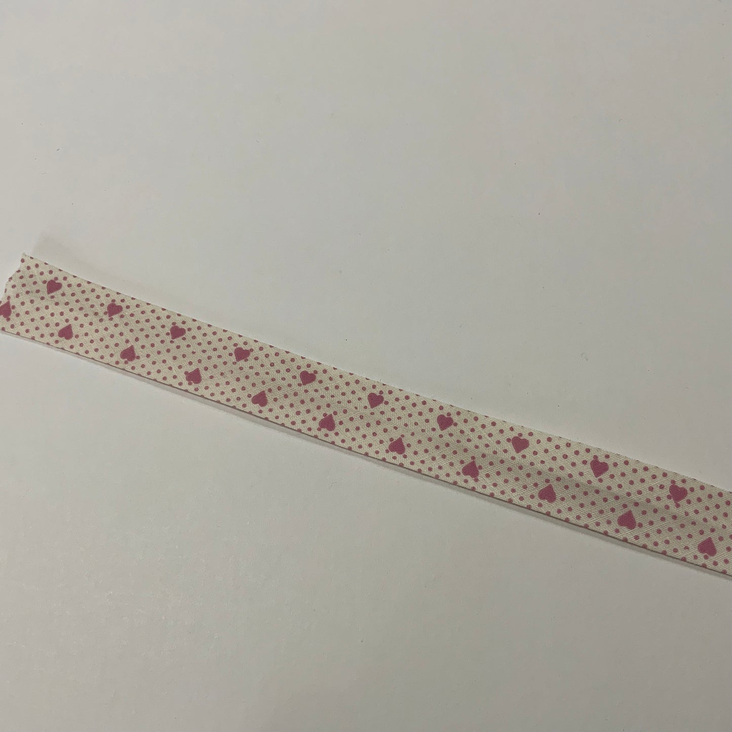 Pink Dots And Hearts Bias Binding