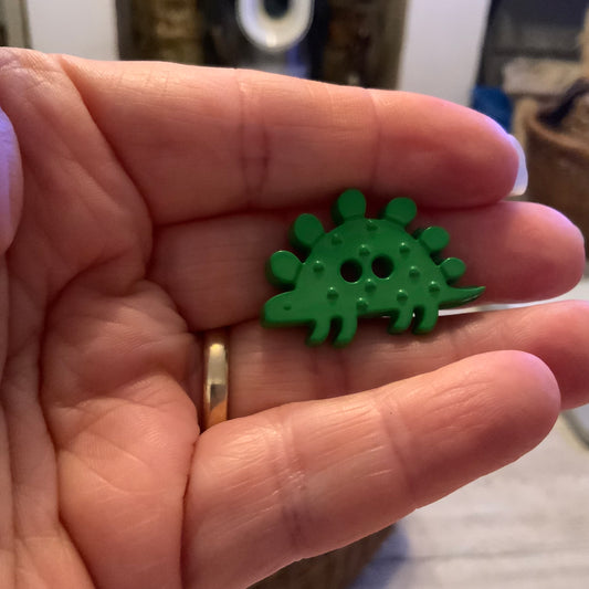 Stegosaurus Buttons - Green