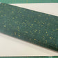 Delicate Metallic Gold Splatter on Dark Pine Green Textured Background