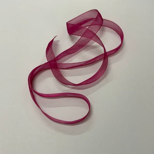 Organza Ribbon - Raspberry - 15mm