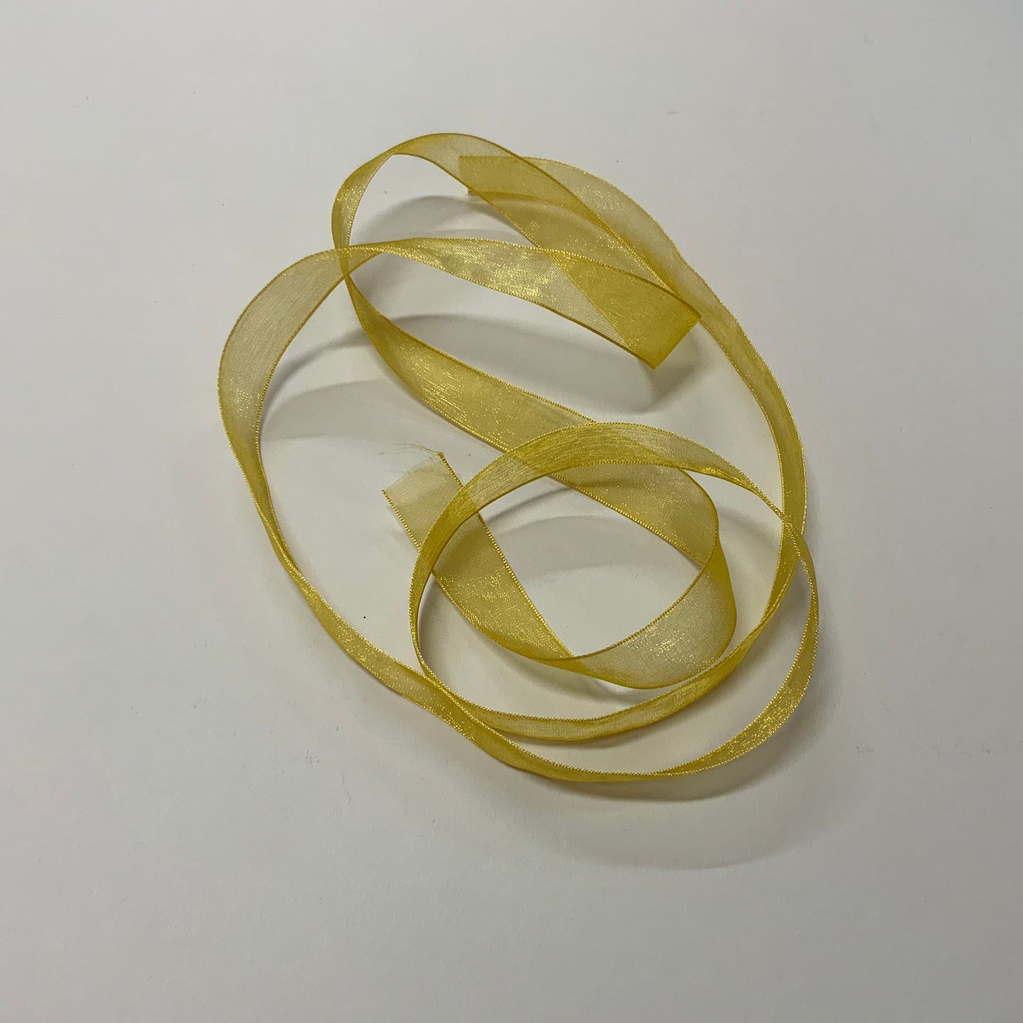 Organza Ribbon - Yellow Gold - 15mm