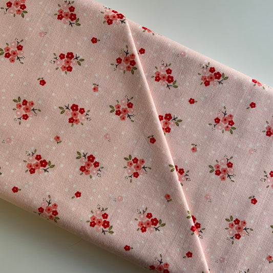 Sweet Prairie Pink Small Flowers - Fat Quarter