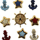 Craft Buttons Nautical Anchors Away