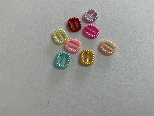 Tiny Decorative Buckles (12mm x 10mm) - Assorted Colours