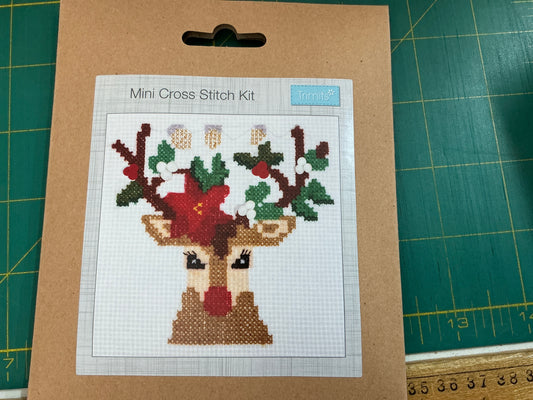 Reindeer - Mini Cross Stitch Kit
