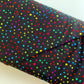 Rainbow Drops on Black - Remnant End of Bolt 1 metre.