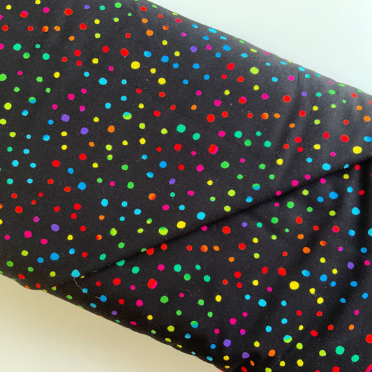 Rainbow Drops on Black - Remnant End of Bolt 1 metre.