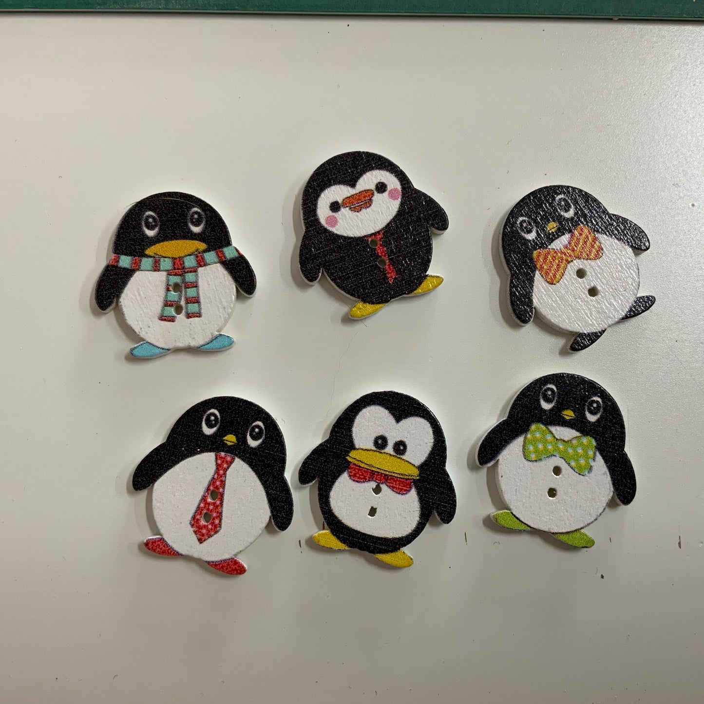 Penguin Wooden Buttons