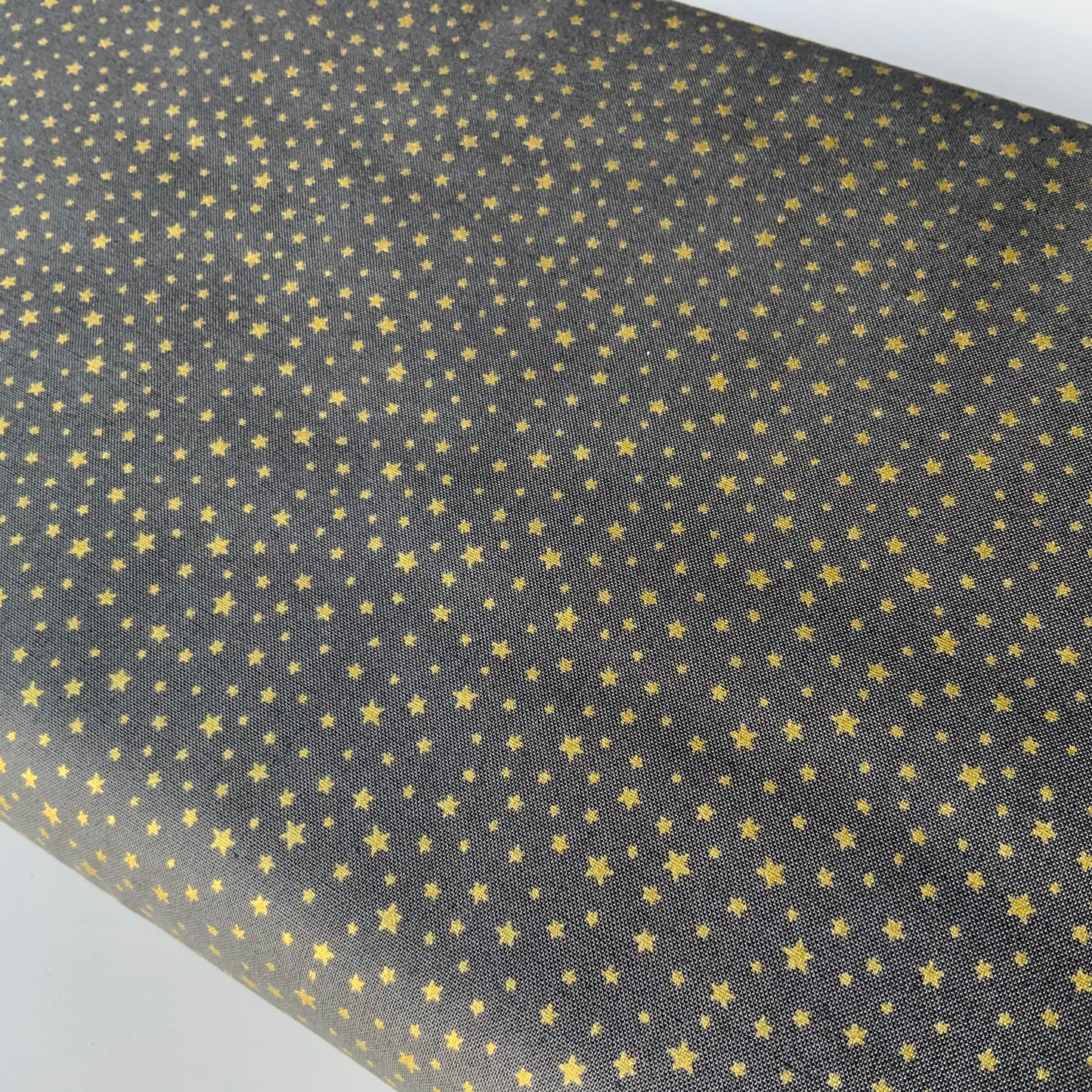 Gold Stars on Charcoal - Fat Quarter