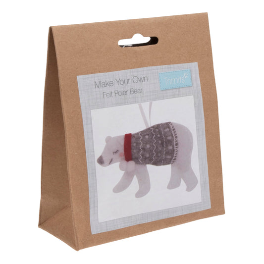 Make A Felt Polar Bear Decoration