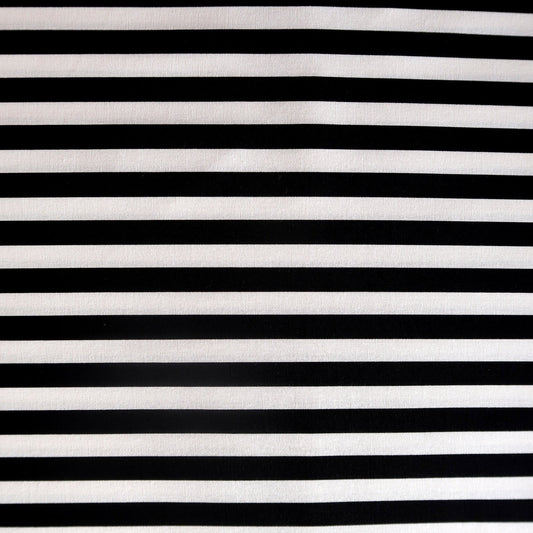 Canvas Black And White Stripe - Remnant 1.2m