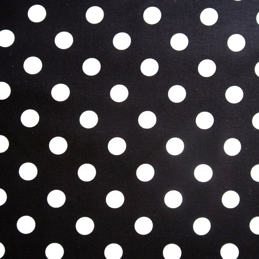 Canvas Black Big White Dots