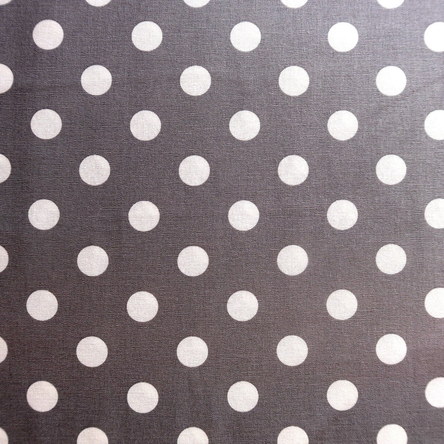 Canvas Grey Big White Dots