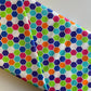 Multicoloured 1/2” Hexagons Print