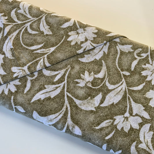 Vintage Tapestry Grey Floral on Stone