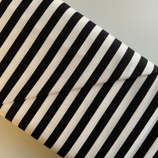 Canvas Black And White Stripe - Remnant 1.2m